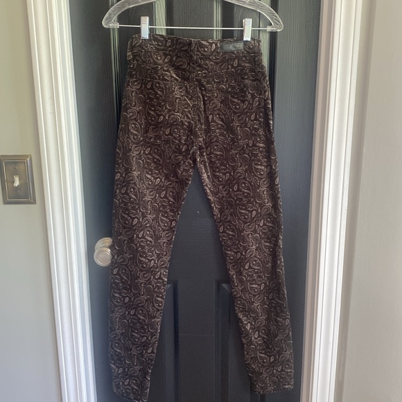 Anthropologie AG Velvet Paisley High Rise Skinny Jeans-Size 26 - Picture 8 of 10